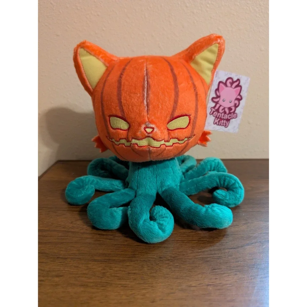 Tentacle Kitty CAT-O-LANTERN Pumpkin Cat Halloween Plush Stuffed Jack O lantern